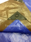 Brown / Blue Tarpaulin - Cut Size 1.5m x 2.5m